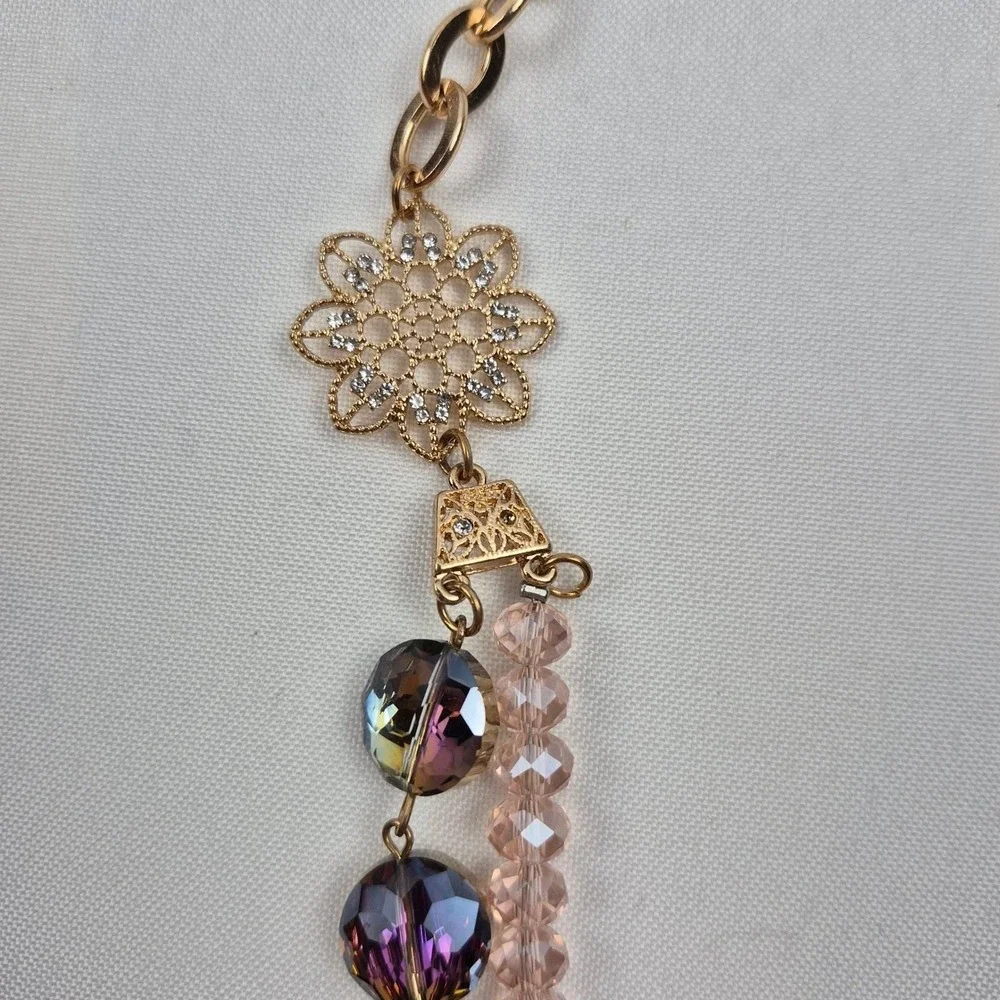 Vtg Gold Tone Filigree Necklace 28-31